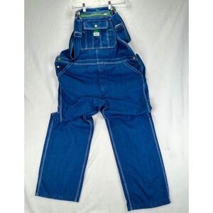 Liberty Overalls Carpenter Bibs Men's 44x30 Blue Denim 100%‎ Cotton Workwear NWT